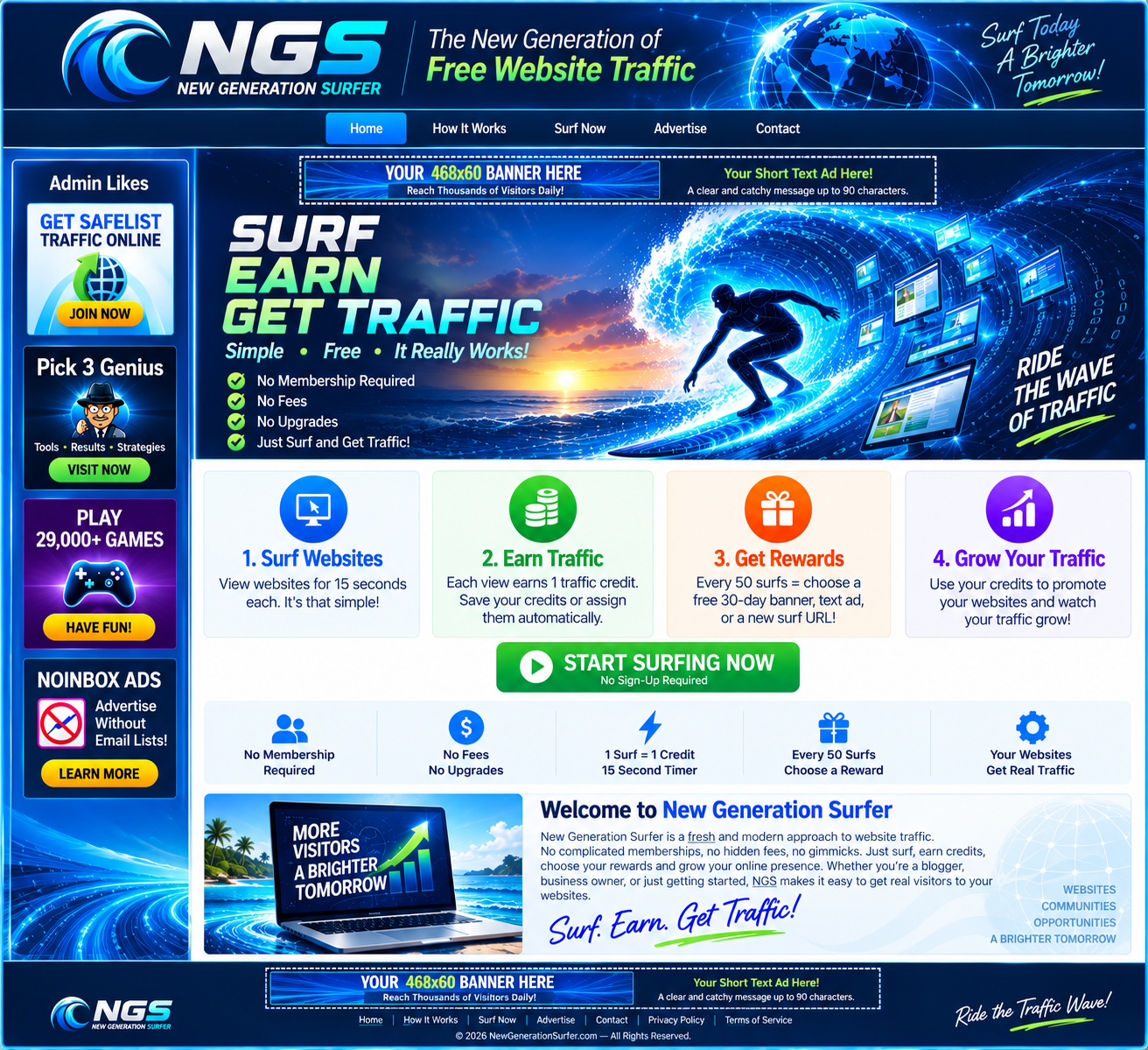 New Generation Surfer — The New Generation of Free Website Traffic